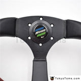14" 350mm Leather Steering Wheel [TokyoToms.com]