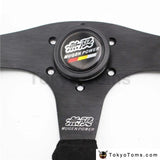 14" 350mm Mgen Style Suede Leather Steering Wheel [TokyoToms.com]