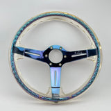 14" 350mm Neo Chrome Twister Steering Wheel [TokyoToms.com]