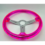 14" 350mm Neo Pink Twister Steering Wheel [TokyoToms.com]