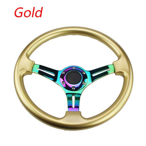 14" 350mm Neo Steering Wheel - Gold [TokyoToms.com]
