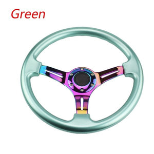 14" 350mm Neo Steering Wheel - Green [TokyoToms.com]