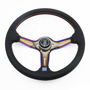14" 350mm Titanium ND Style Steering Wheel [TokyoToms.com]