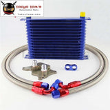 15 Row 262Mm An10 Trust Oil Cooler Kit Fits For Bmw Mini Cooper R56 Supercharger Black/gold/blue
