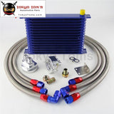 15 Row 262Mm An10 Universal Engine Transmission Oil Cooler Trust Type + Filter Adapter Kit