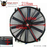 16 Inch Universal Slim Fan Push Pull Electric Radiator Cooling 12V + Mount Kit
