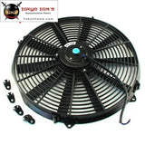 16" Inch Universal Slim Fan Push Pull Electric Radiator Cooling 12V + Mount Kit