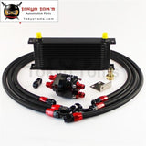 16 Row 248Mm An8 Universal Engine Transmission Oil Cooler British Type + Filter Adapter Kit