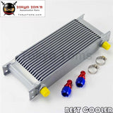 16 Row 8An Universal Engine Oil Cooler 3/4Unf16 + 2Pcs An8 Straight Fittings