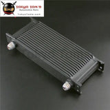 16 Row An10 10An Universal Aluminum Engine Transmission Racing Oil Cooler Mocal Style Black / Silver