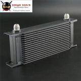 16 Row An10 10An Universal Aluminum Engine Transmission Racing Oil Cooler Mocal Style Black / Silver