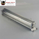 18 Inch Aluminum Finned Transmission Double Pass Oil Cooler Universal Fit Black / Silver