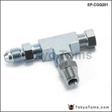 1/8Npt To 4An Turbo Adapter Tee Fitting W/ Block Oil Feed Pressure Sensor Parts