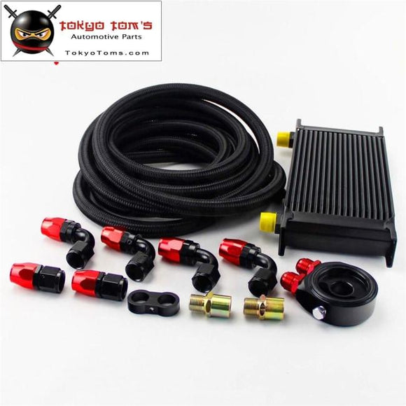 19 Row 248Mm An10 Universal Engine Oil Cooler British Type+M20Xp1.5 / 3/4 X 16 Filter Relocation+3M