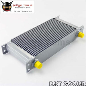 19 Row 8An Universal Engine Transmission Oil Cooler 3/4Unf16 An-8 Silver