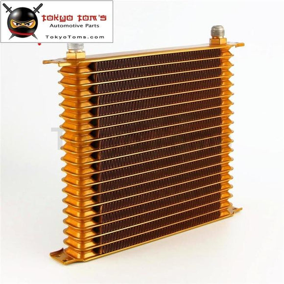 19 Row An10 Universal Engine Oil Cooler 10.6X12X2 Trust Type Gold