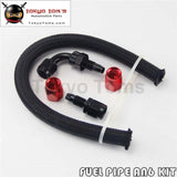 1Ft An6 Stainess Steel Braided Oil Fuel Hose+ 90 Deg & Straight Swivel Fittings