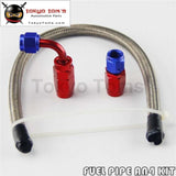 1Ft Foot An4 Stainess Steel Braided Oil Fuel Hose+ 90 Deg & Straight Swivel Fittings