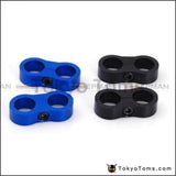 1Pc An6 13Mm Blue Braided Hose Separator Clamp Fitting Adapter (Fuel Oil) Oil Cooler