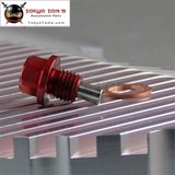 1Pcs M12X1.5 Magnetic Engine Oil Pan Drain Filter Adsorb Plug Bolt + Washer Red