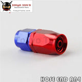 1X Universal An4 Straight Swivel Oil/fuel Line Hose End Fitting Adapter Bk / Bl
