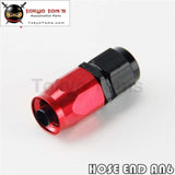 1X Universal An6 Straight Swivel Oil/fuel Line Hose End Fitting Adapter Bk / Bl
