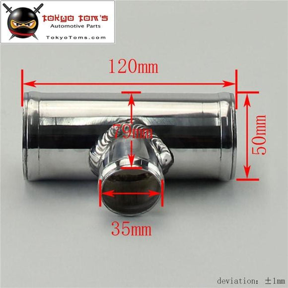 2.0 51Mm Od Aluminium Bov T-Piece Pipe Hose 3 Way Connector Joiner Spout 35Mm Aluminum Piping