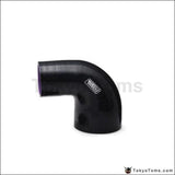 2.25-3 57Mm-76Mm 4-Ply Silicone 90 Degree Elbow Reducer Hose Black For Bmw E60