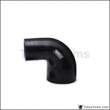 2.25-2.5 57Mm-63Mm 4-Ply Silicone 90 Degree Elbow Reducer Hose Black For Bmw E34