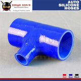 2.25 T Piece Silicone Hose 57Mm Shape Tube Pipe 25Mm Id Spout L=130Mm 1Pcs Black / Red Blue
