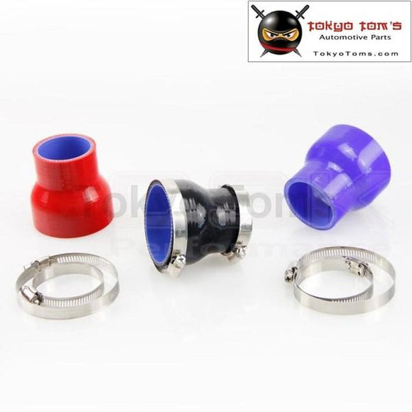 2 3/4 To 3/8 Straight Reducer Silicone Turbo Hose Coupler 60Mm - 70Mm+Clamps