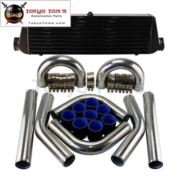 2.5 Aluminum Piping Hose Clamps+ High Performance Front Mount Intercooler 550Mmx180Mmx64Mm Kit