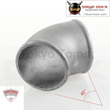 2.5 Cast Aluminum 45 Degree Elbow Pipe Turbo Intercooler+ Silicone Hose Kit Bluue Piping