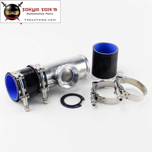 2 50Mm Ssqv Sqv Blow Off Valve Adapter Aluminum Pipe + Silicone Hose Kit Blue / Red Black Piping