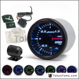 2 52Mm 7 Color Led Smoke Face Car Auto Bar Turbo Boost Gauge Meter With Sensor And Holder