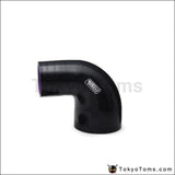 2.75-3 70Mm-76Mm 4-Ply Silicone 90 Degree Elbow Reducer Hose Black For Audi A4 Vw Passat B5 1.8T