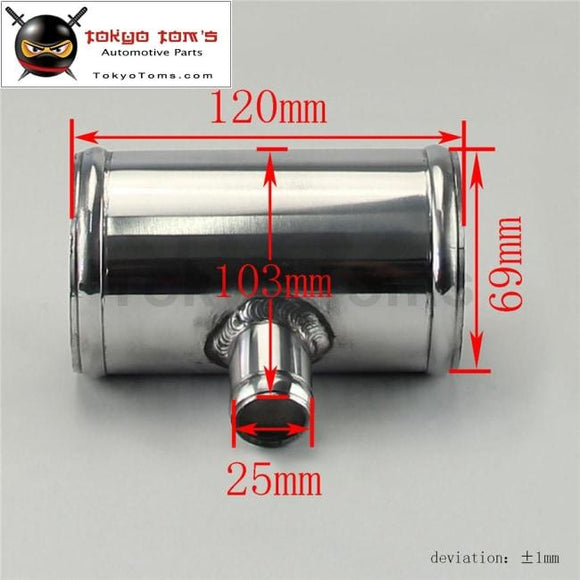 2.75 70Mm Od Aluminium Bov T-Piece Pipe Hose 3 Way Connector Joiner Spout 25Mm Aluminum Piping