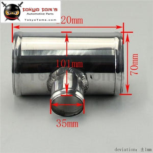 2.75 70Mm Od Aluminium Bov T-Piece Pipe Hose 3 Way Connector Joiner Spout 35Mm Aluminum Piping