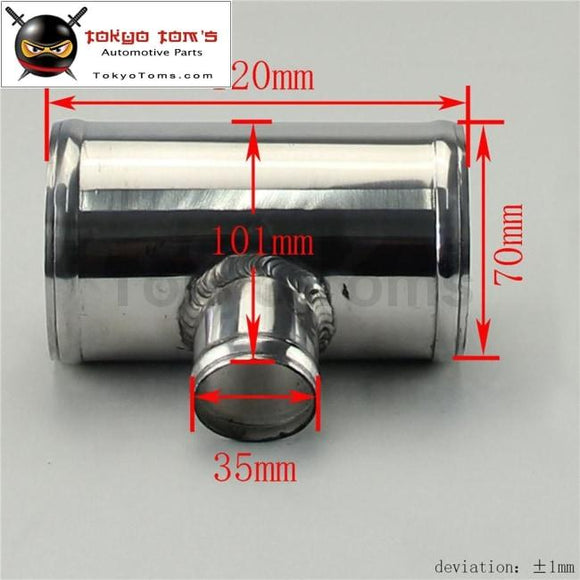 2.75 70Mm Od Aluminium Bov T-Piece Pipe Hose 3 Way Connector Joiner Spout 35Mm Aluminum Piping
