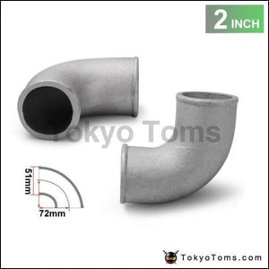 2 Cast Aluminium Elbow Pipe 90 Degree Intercooler Turbo Tight Bend For Bmw E46 M3/330/328/325 M52