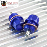 2 Pcs Engine Magnetic Oil Pan Drain Plug Bolt Anodized Crush Washer M18 X 1.5 Black/blue/red