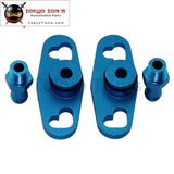 2 Pcs Fuel Rail Adapter With 6Mm Tail Fits For Mitsubishi Evo 1 3 Eclipse Dsm Black/blue