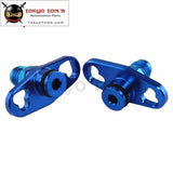 2 Pcs Fuel Rail Adapter With An6 Tail Fits For Mitsubishi Evo 1 3 Eclipse Dsm Black/blue