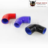 2 To 2.5 51Mm - 64Mm Silicone 90 Degree Elbow Reducer Turbo Pipe Hose+Clamps