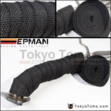 25 Black Turbo Manifold Heat Exhaust Thermal Wrap & Stainless Ties For Honda Toyota Healey Vw Golf