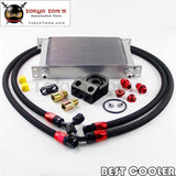 25 Row An8 3/4-16Unf Oil Cooler + 8An Nylon/steel Hose Filter Adapter Kit