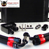 28 Row 248Mm An10 British Oil Cooler Kit+Male Sandwich Plate Adapter Fits For Ls1 Ls2 Ls3 Vt Vx Vy