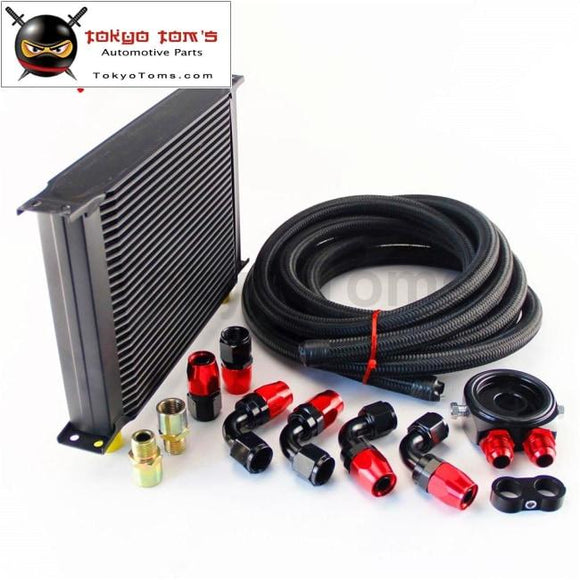 28 Row 248Mm An10 Universal Engine Oil Cooler British Type+M20Xp1.5 / 3/4 X 16 Filter Relocation+3M