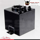 2L Billet High Flow Swirl Fuel Surge Pot Tank An6 For 044 External Pump Black / Silver Color