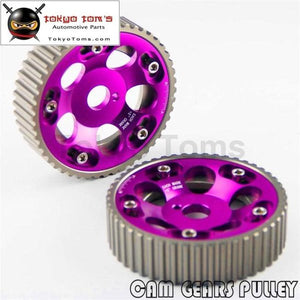2Pcs Adjustable Cam Gears Pulley Timing Gear For Toyota Supra 1Jz 2Jz Purple